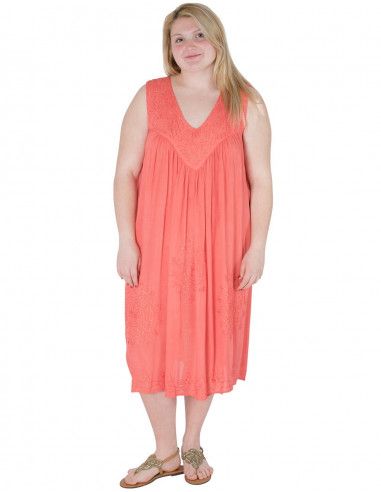 Kleid-Midi-ärmellos-plus-Größe-lila-billig