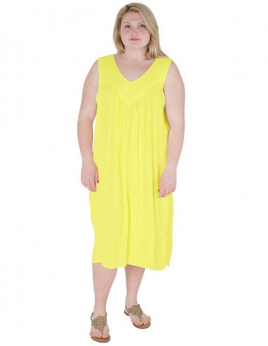 fuchsia-dress-without-sleeves-size-xxl
