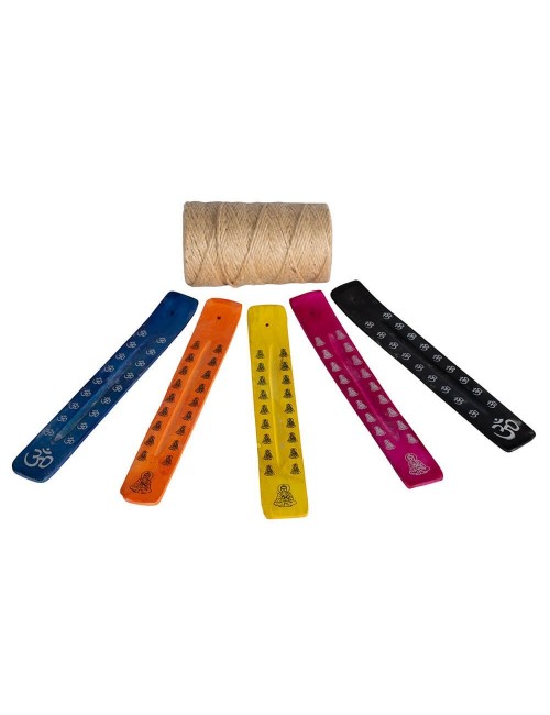 porta-queimador de incenso pintado à mão