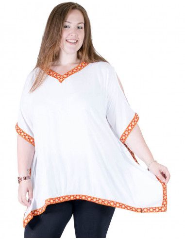 Poncho-Shirt-Sommer-Plus-Größe-Schwarz